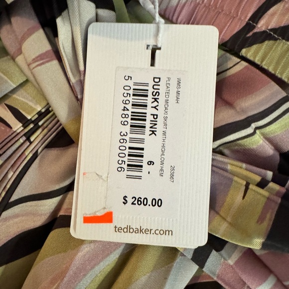 NWT Ted Baker Pink Miiah Pleated Midaxi Skirt - Picture 7 of 9